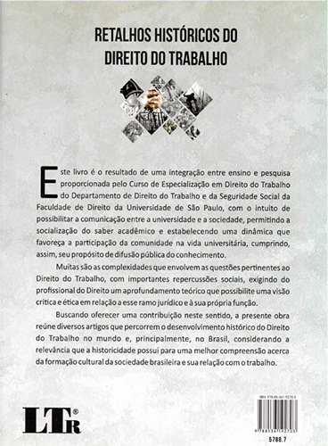 Contracapa do livro Retalhos Históricos do Direito do Trabalho